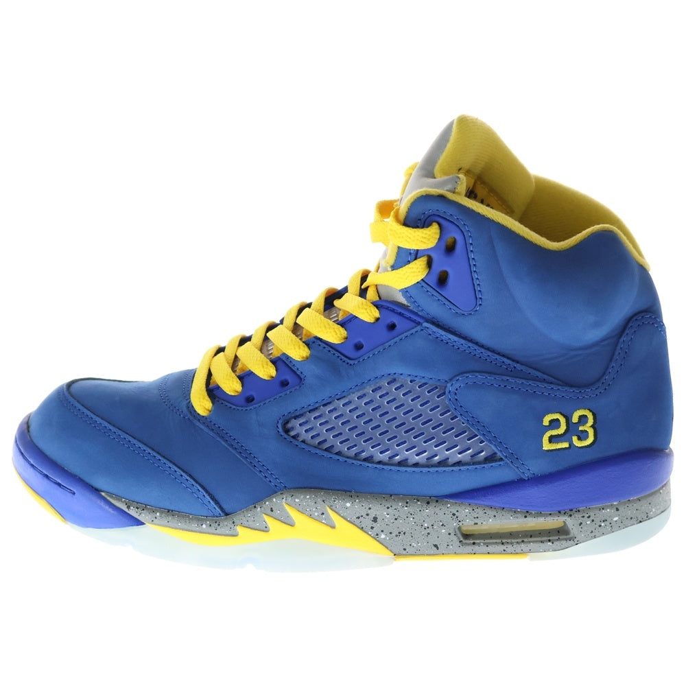 NIKE(ナイキ) AIR JORDAN 5 JSP LANEY エア ジョーダン 5 JSP レイニー ハイカットスニーカー ブルー/イエロー US10.5/28.5cm CD2720-400