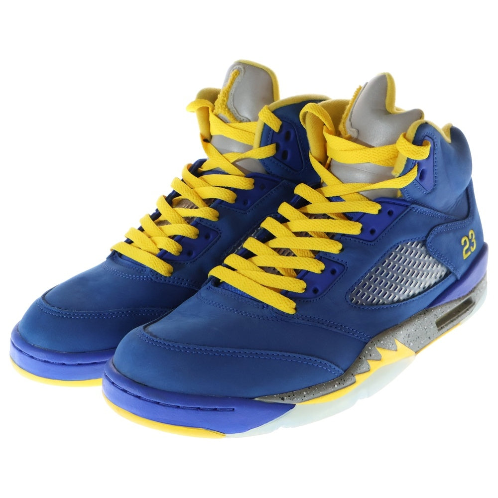 NIKE(ナイキ) AIR JORDAN 5 JSP LANEY エア ジョーダン 5 JSP レイニー ハイカットスニーカー ブルー/イエロー US10.5/28.5cm CD2720-400