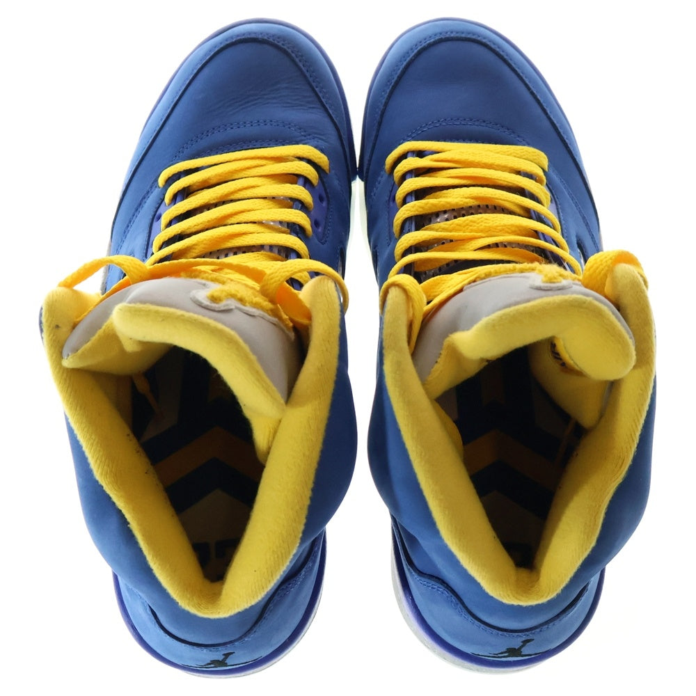 NIKE(ナイキ) AIR JORDAN 5 JSP LANEY エア ジョーダン 5 JSP レイニー ハイカットスニーカー ブルー/イエロー US10.5/28.5cm CD2720-400