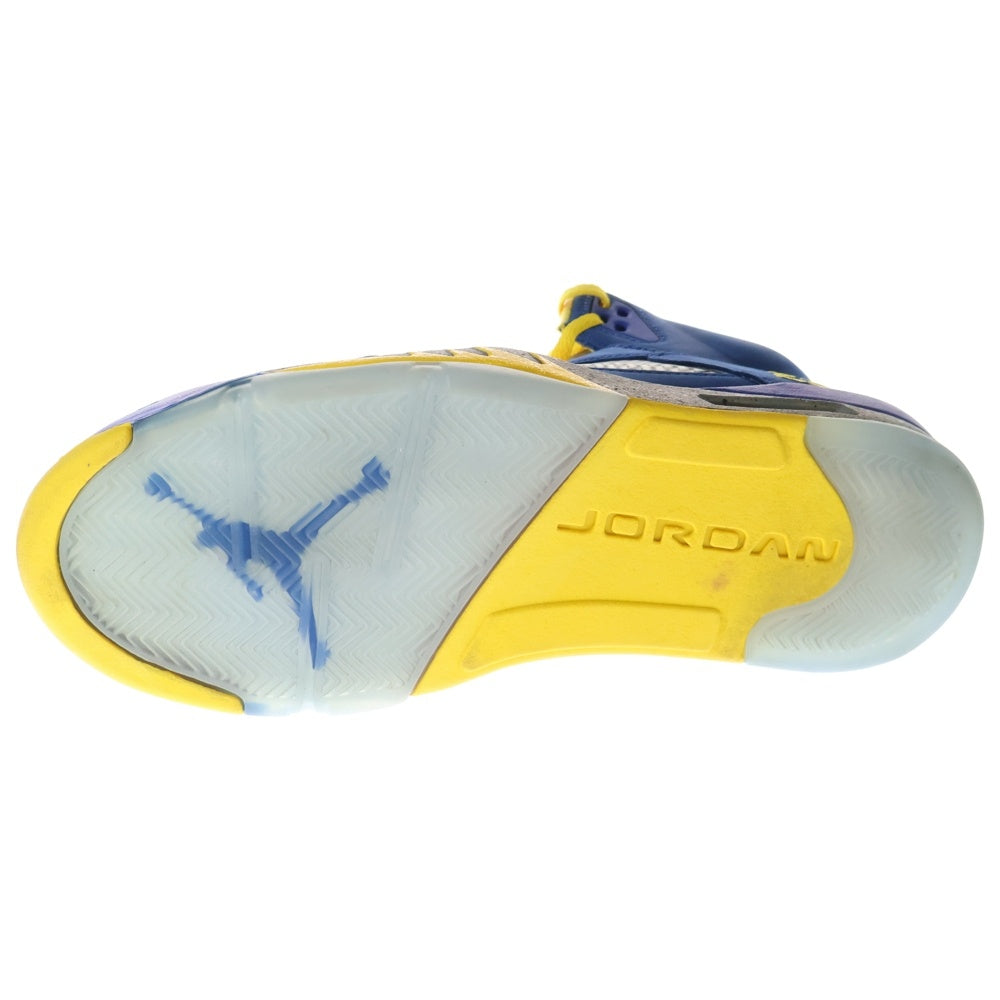 NIKE(ナイキ) AIR JORDAN 5 JSP LANEY エア ジョーダン 5 JSP レイニー ハイカットスニーカー ブルー/イエロー US10.5/28.5cm CD2720-400