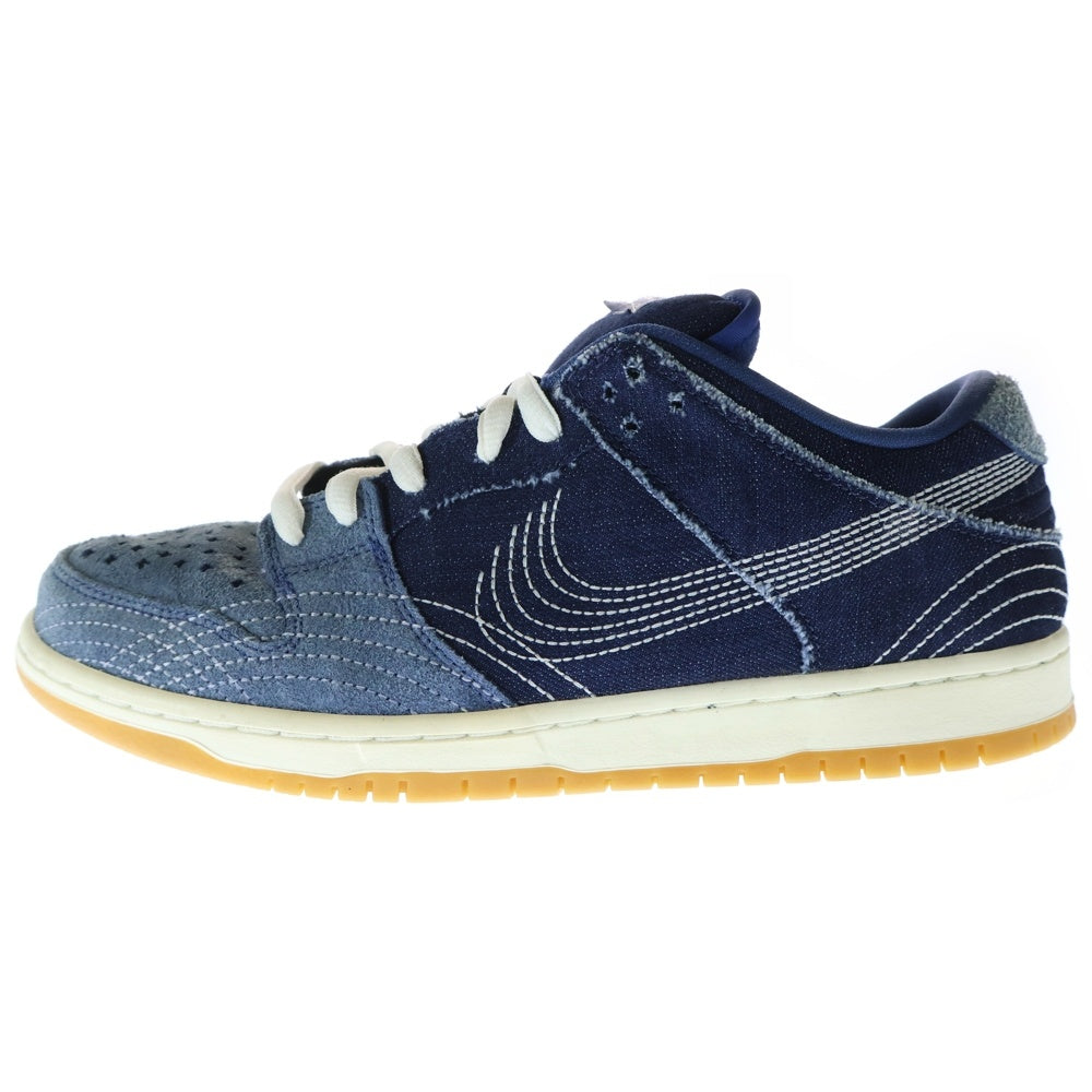 NIKE SB(ナイキエスビー) DUNK LOW PRO PRM SASHIKO ダンクプロ プレミアム 刺し子 ローカットスニーカー ブルー US11.5/29.5cm CV0316-400
