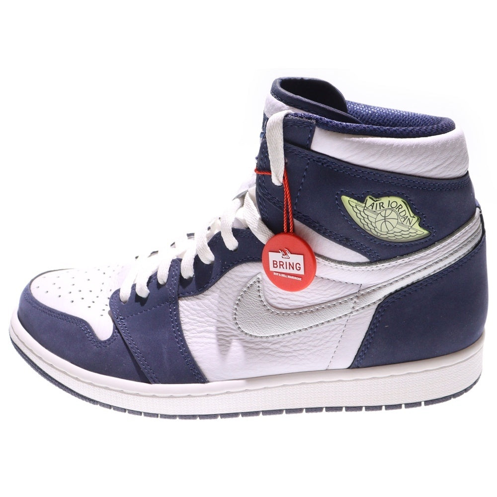 NIKE(ナイキ) AIR JORDAN 1 HIGH OG CO.JP MIDNIGHT NAVY 2020 エアジョーダン 1 ミッドナイトネイビー ハイカットスニーカー ホワイト/ネイビー US11/29cm DC1788-100