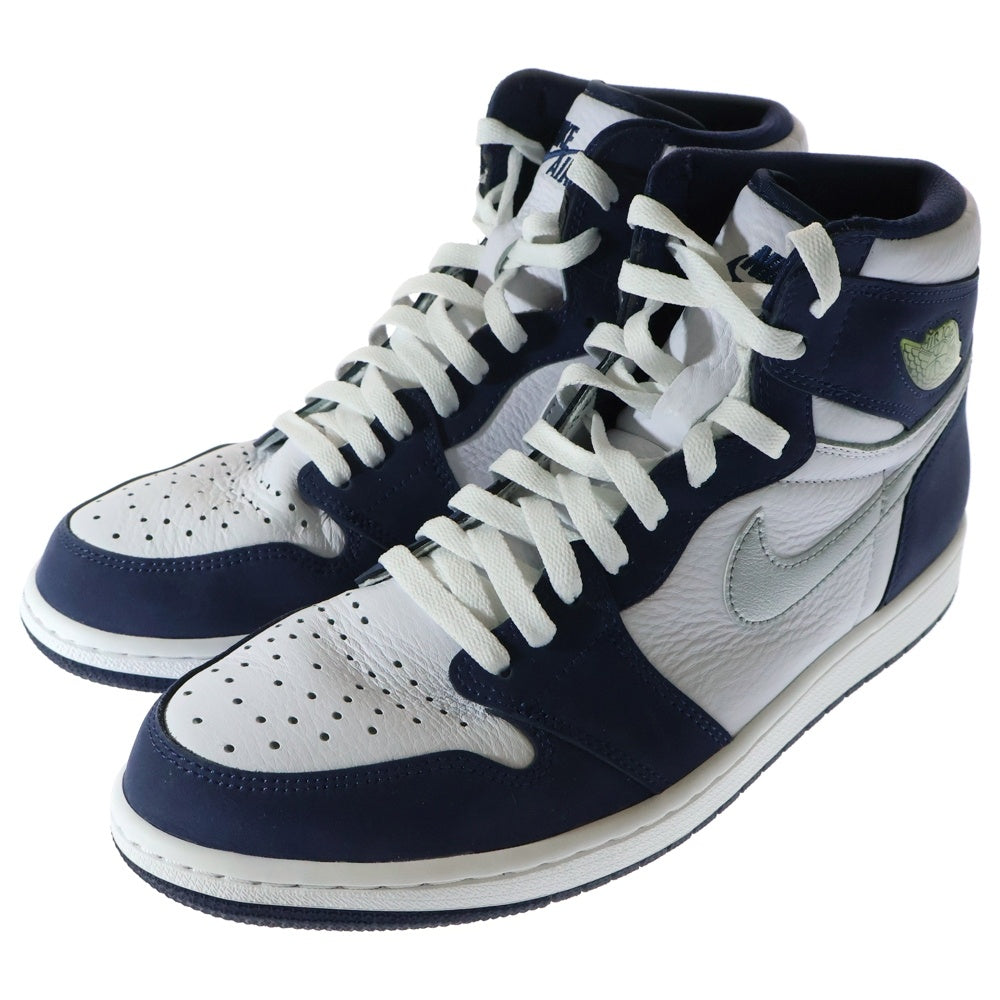 NIKE(ナイキ) AIR JORDAN 1 HIGH OG CO.JP MIDNIGHT NAVY 2020 エアジョーダン 1 ミッドナイトネイビー ハイカットスニーカー ホワイト/ネイビー US11/29cm DC1788-100