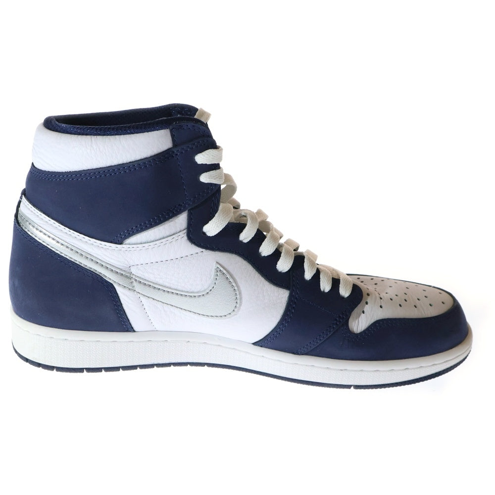 NIKE(ナイキ) AIR JORDAN 1 HIGH OG CO.JP MIDNIGHT NAVY 2020 エアジョーダン 1 ミッドナイトネイビー ハイカットスニーカー ホワイト/ネイビー US11/29cm DC1788-100