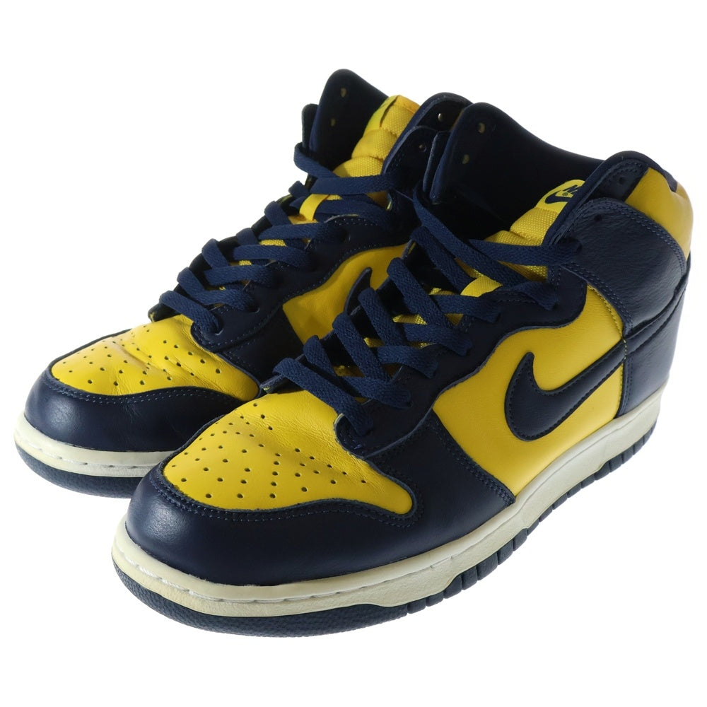 NIKE(ナイキ) DUNK HIGH MICHIGAN ダンク ミシガン ハイカットスニーカー ネイビー/イエロー US11/29cm CZ8149-700