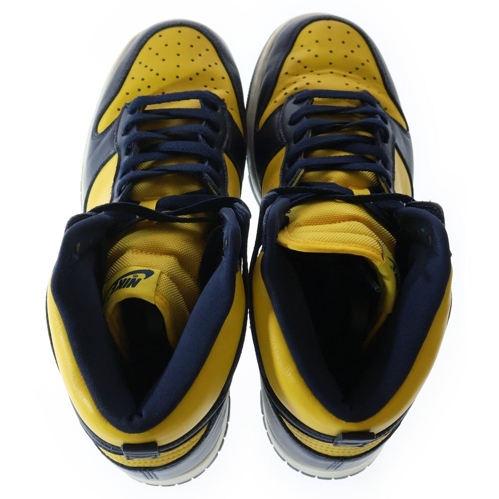 NIKE(ナイキ) DUNK HIGH MICHIGAN ダンク ミシガン ハイカットスニーカー ネイビー/イエロー US11/29cm CZ8149-700