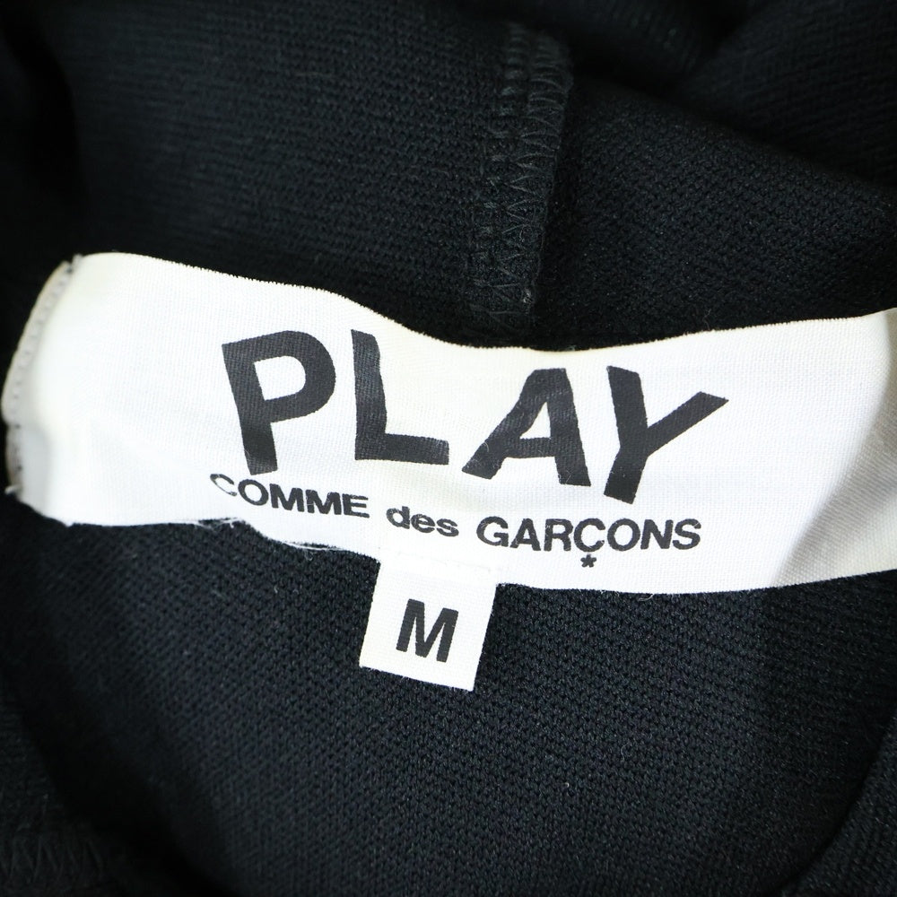 PLAY COMME des GARCONS(プレイコムデギャルソン) AD2019 ハート ロゴ スウェット ジップアップ パーカー ブラック AZ-T172