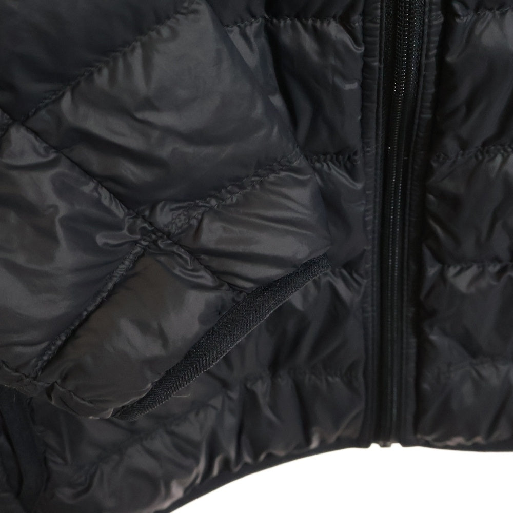 EMPORIO ARMANI EA7(エンポリオアルマーニイーエーセブン) ロゴ プリント ジップアップ ライトダウン フーディー ジャケット グレー 8NPB02PN29Z