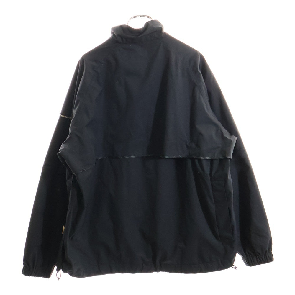 BURBERRY(バーバリー) GOLF ゴルフ ラバーロゴ 裏地 ノバチェック ジップアップ ジャケット ブラック BFP40-060-09