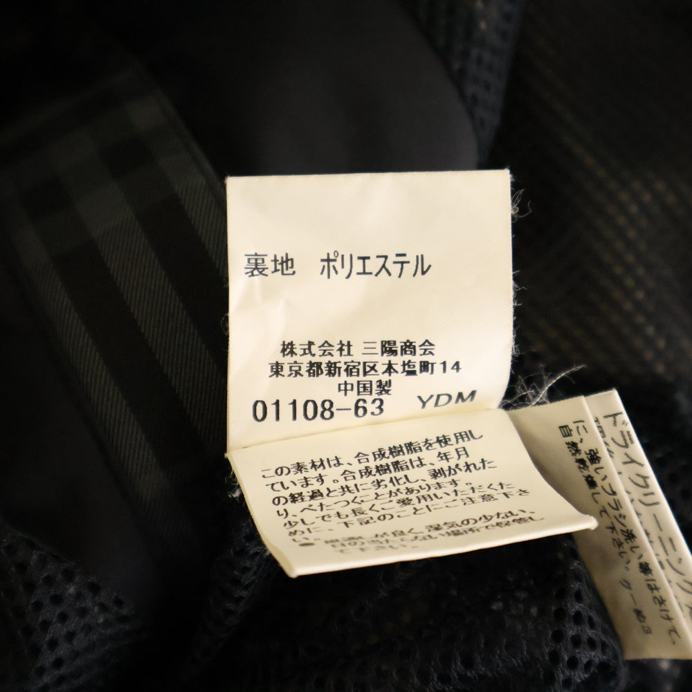 BURBERRY(バーバリー) GOLF ゴルフ ラバーロゴ 裏地 ノバチェック ジップアップ ジャケット ブラック BFP40-060-09