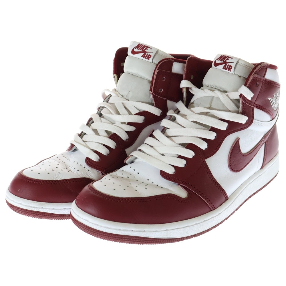 NIKE(ナイキ) AIR JORDAN 1 RETRO HIGH OG ARTISANAL RED エアジョーダン1 レトロ アーティザナルレッド ハイカットスニーカー ホワイト/レッド US10/28cm DZ5485-160