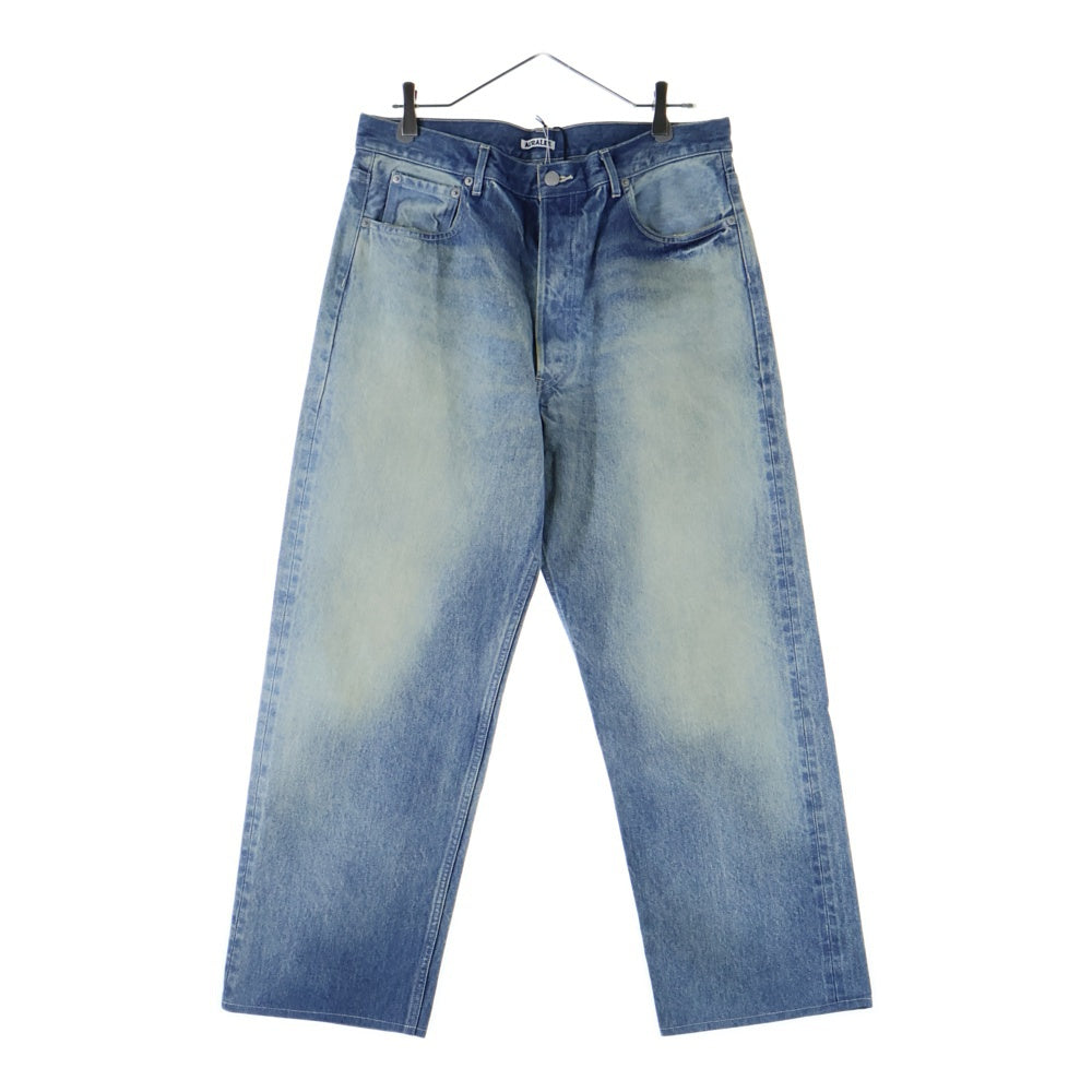 AURALEE(オーラリー) 25SS SELVEDGE LIGHT OZ DENIM BELTED PANTS セルヴィッチ ライトオンス デニムベルテッドパンツ インディゴ A25SP02SD