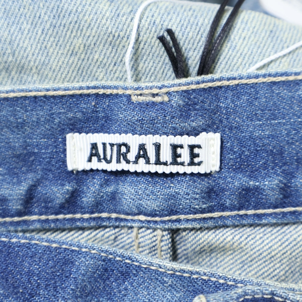 AURALEE(オーラリー) 25SS SELVEDGE LIGHT OZ DENIM BELTED PANTS セルヴィッチ ライトオンス デニムベルテッドパンツ インディゴ A25SP02SD