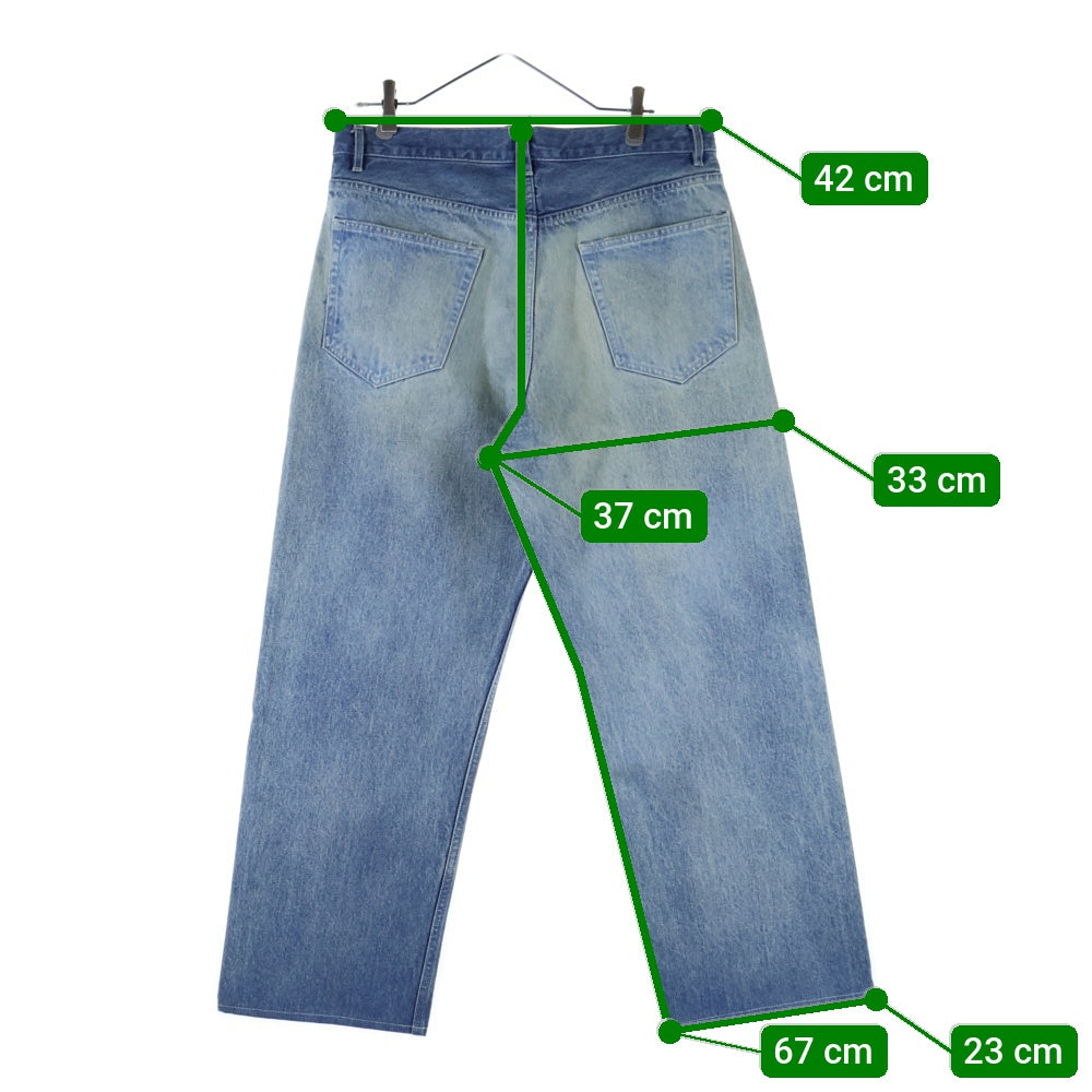 AURALEE(オーラリー) 25SS SELVEDGE LIGHT OZ DENIM BELTED PANTS セルヴィッチ ライトオンス デニムベルテッドパンツ インディゴ A25SP02SD