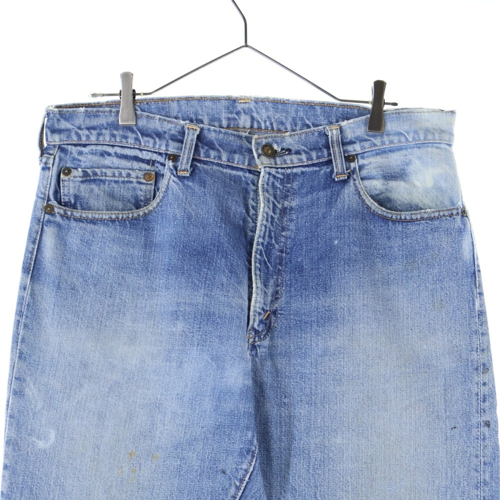 Levi's(リーバイス) 60-70S VINTAGE 505 66前期 BIGE ボタン裏刻印5 不均等V 42TALON ジップフライデニムパンツ インディゴ