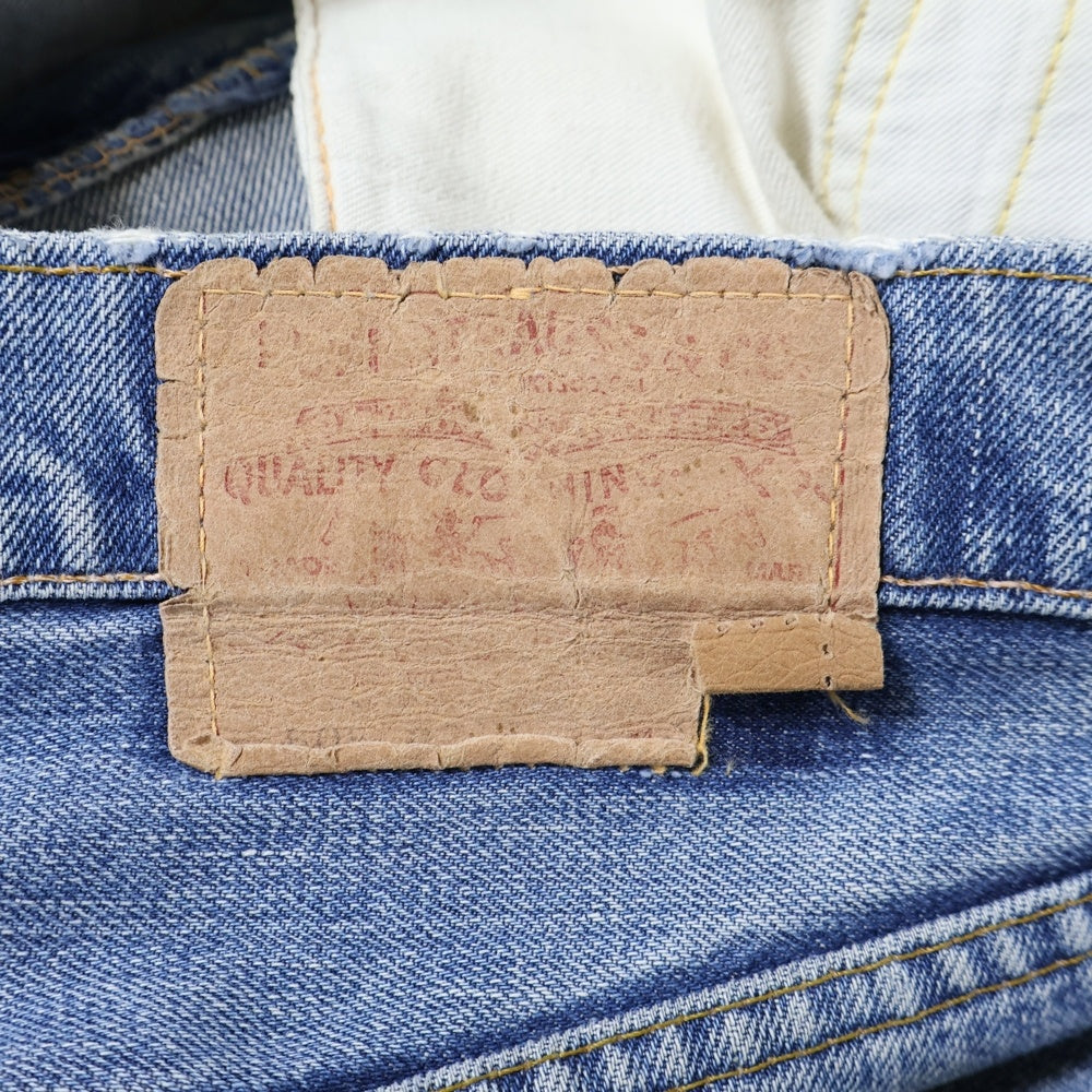 Levi's(リーバイス) 60-70S VINTAGE 505 66前期 BIGE ボタン裏刻印5 不均等V 42TALON ジップフライデニムパンツ インディゴ