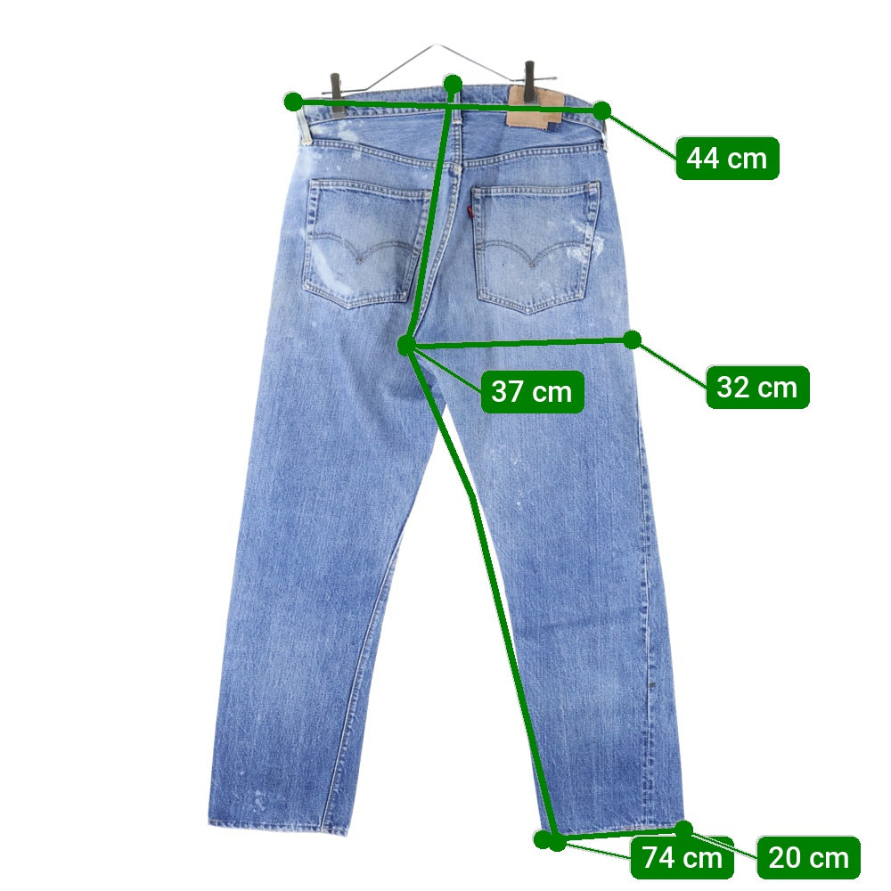 Levi's(リーバイス) 60-70S VINTAGE 505 66前期 BIGE ボタン裏刻印5 不均等V 42TALON ジップフライデニムパンツ インディゴ