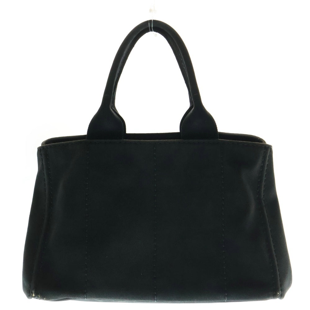 PRADA(プラダ) CANAPA カナパ トライアングルプレート キャンバストートバッグ ハンドバッグ ブラック 1BG439