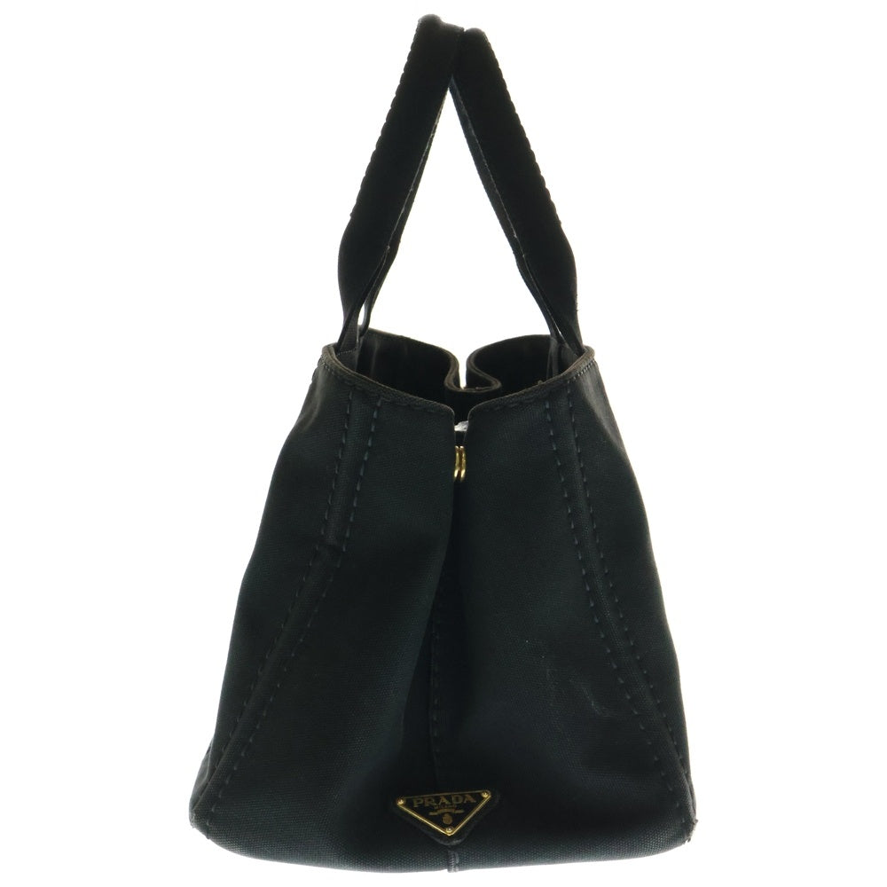 PRADA(プラダ) CANAPA カナパ トライアングルプレート キャンバストートバッグ ハンドバッグ ブラック 1BG439