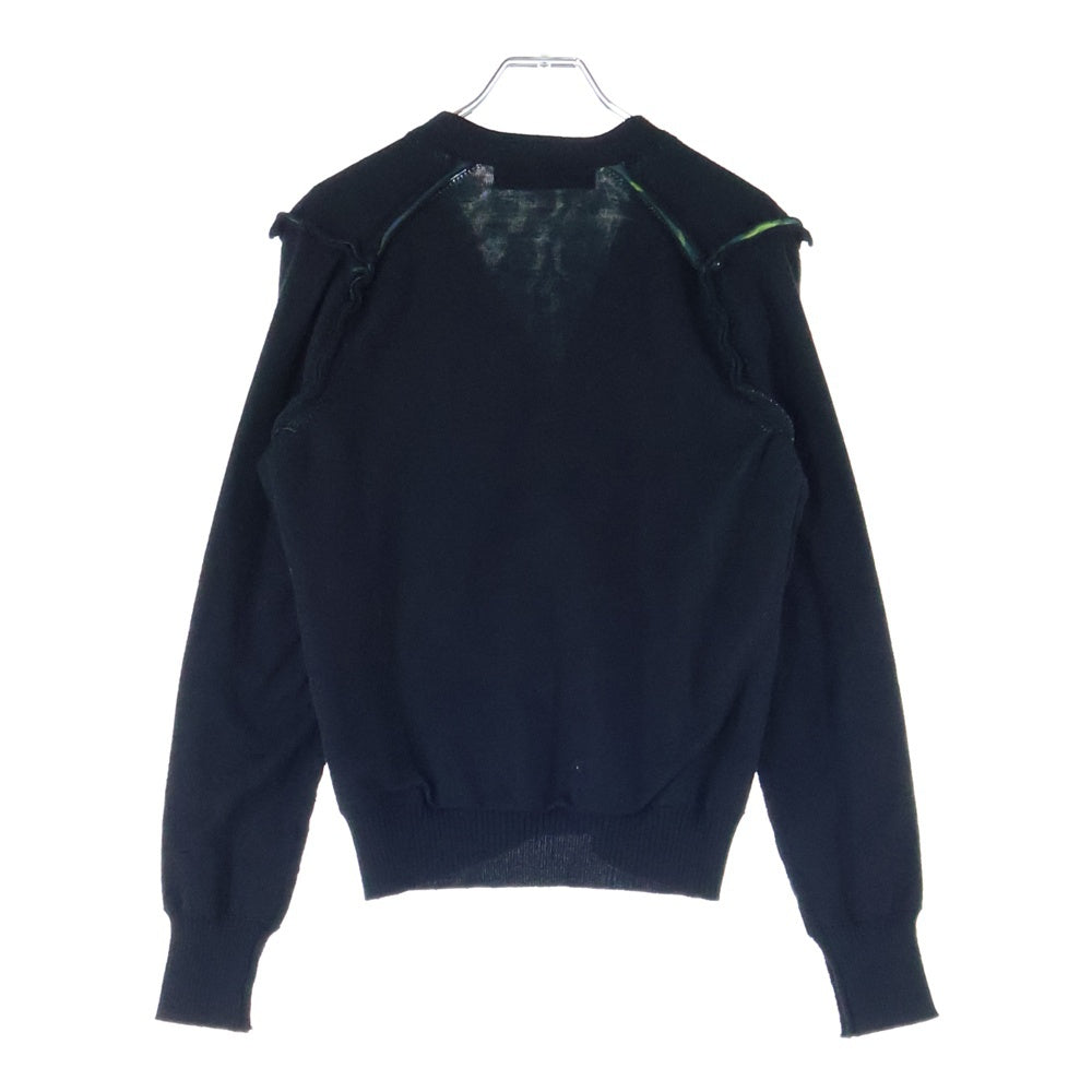 tricot COMME des GARCONS(トリコ コム デ ギャルソン) 06SS 裏地チェック柄 ショート丈 ニットカーディガン レディース ブラック TQ-N004 AD2005