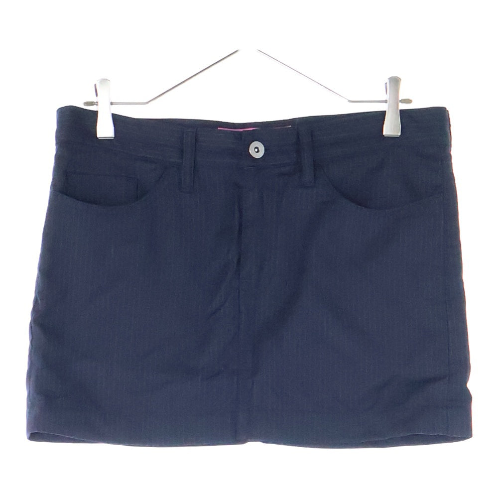JUNYA WATANABE COMME des GARCONS(ジュンヤワタナベ コムデギャルソン) 05AW ストライプ柄 ミニスカート レディース ネイビー UP-S004 AD2005