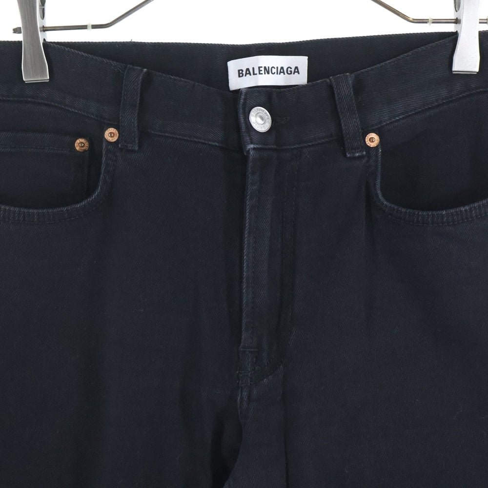 BALENCIAGA(バレンシアガ) バックロゴパッチ スキニーデニムパンツ ジーンズ ブラック 565761 TDW16