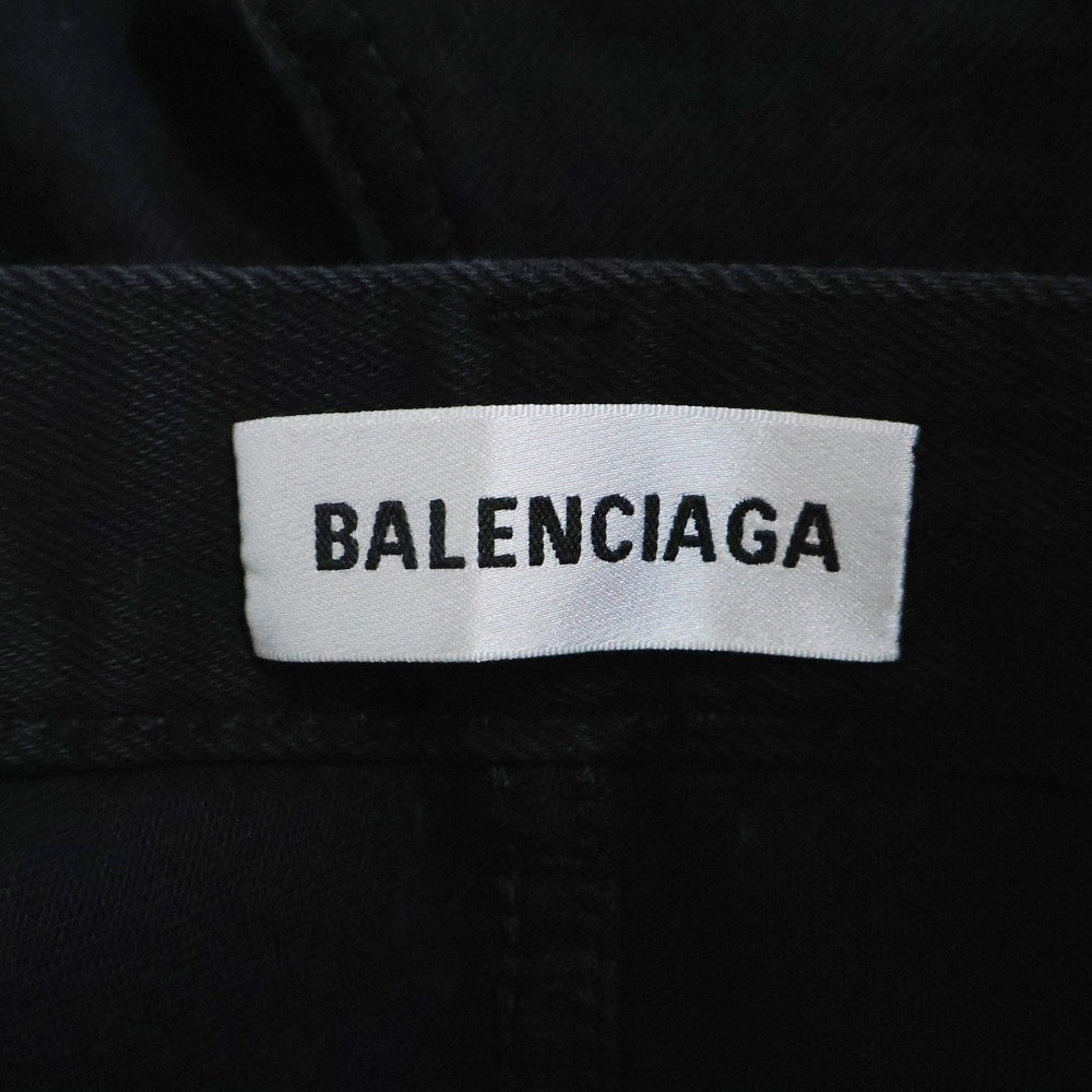 BALENCIAGA(バレンシアガ) バックロゴパッチ スキニーデニムパンツ ジーンズ ブラック 565761 TDW16
