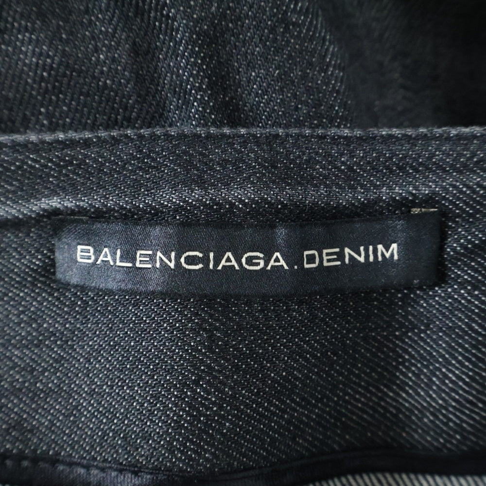 BALENCIAGA(バレンシアガ) サイドスリット デニムスカート レディース ブラック