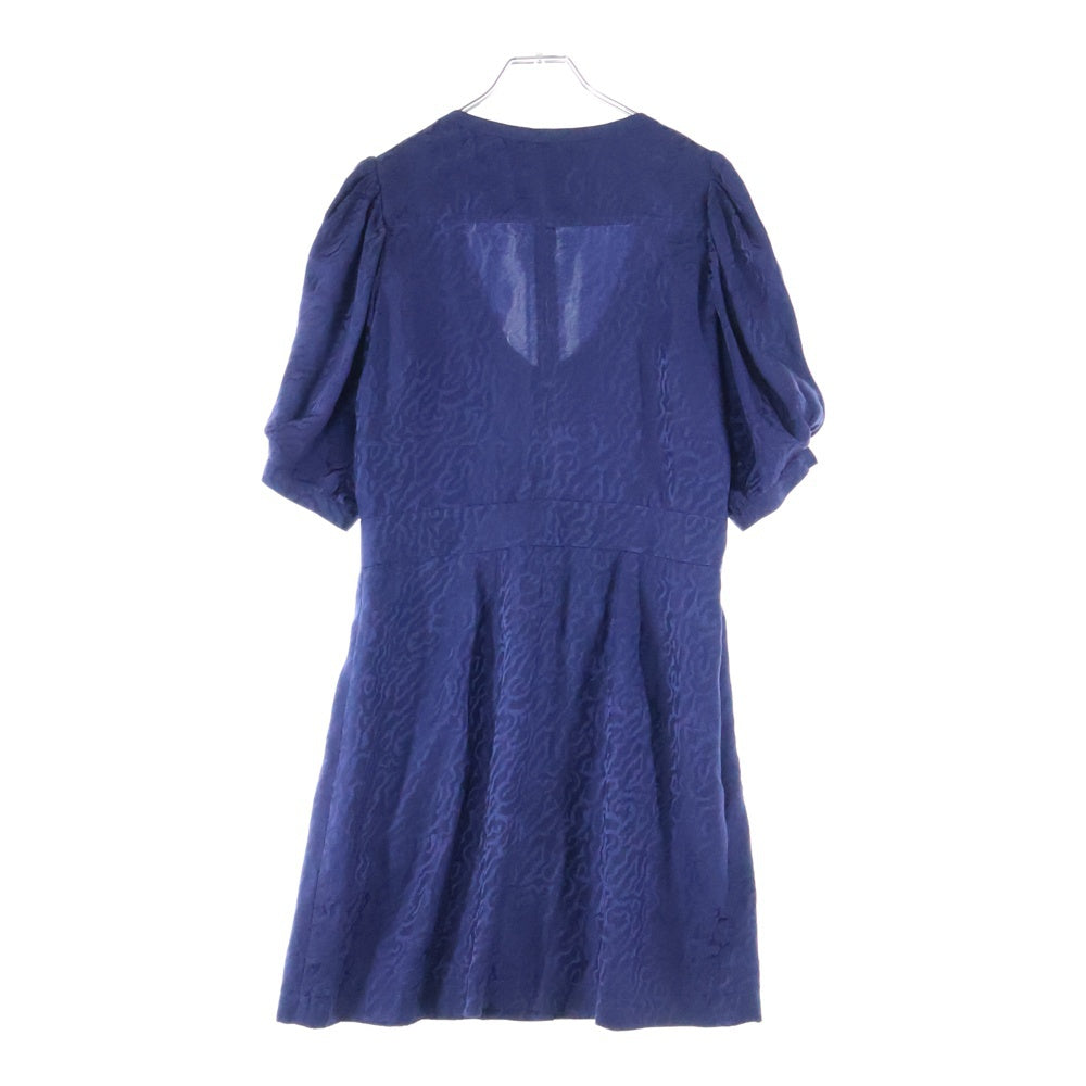 BALENCIAGA(バレンシアガ) 総柄 ショートスリーブワンピース ドレス レディース ネイビー 231707 TS287