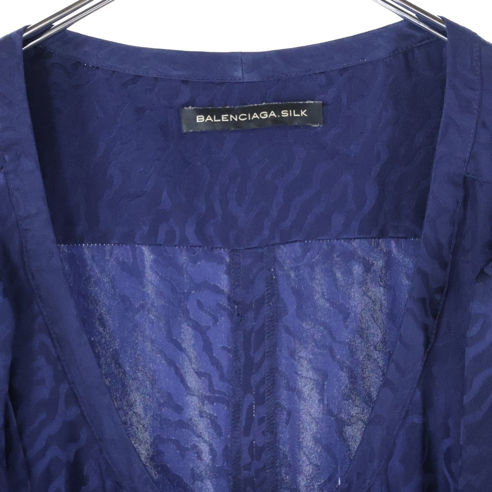 BALENCIAGA(バレンシアガ) 総柄 ショートスリーブワンピース ドレス レディース ネイビー 231707 TS287