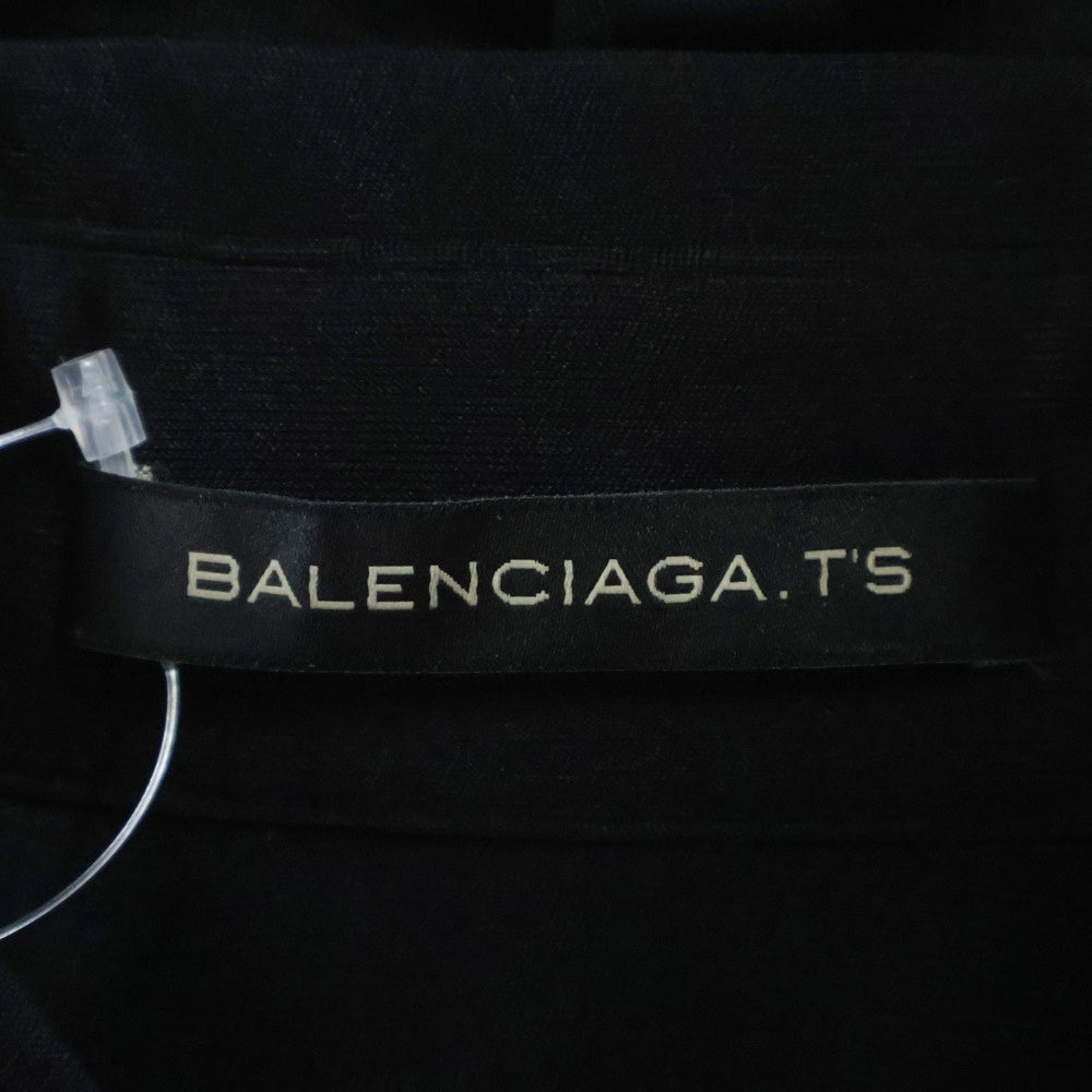 BALENCIAGA(バレンシアガ) 2ポケット ロングスリーブ シルク長袖シャツ ブラック 233426 TS956