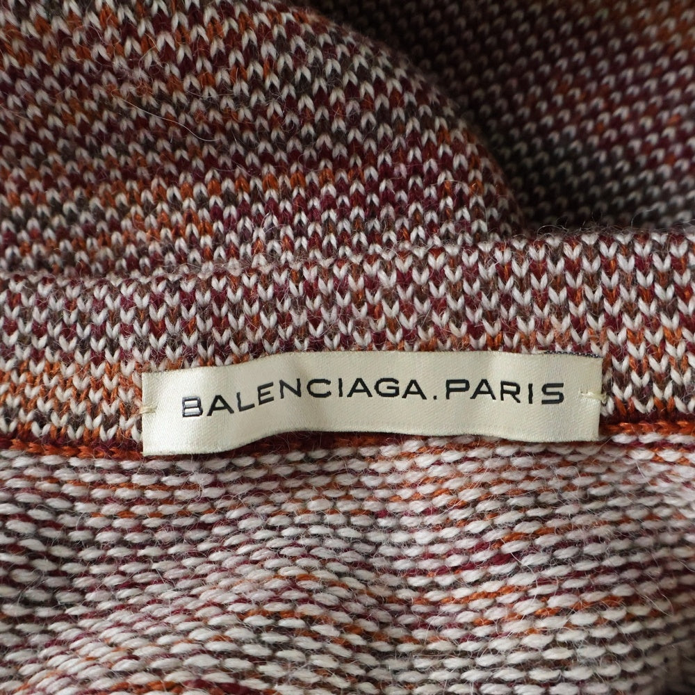 BALENCIAGA(バレンシアガ) ウール混 クルーネックニットセーター オレンジ/レッド 329067 T1251