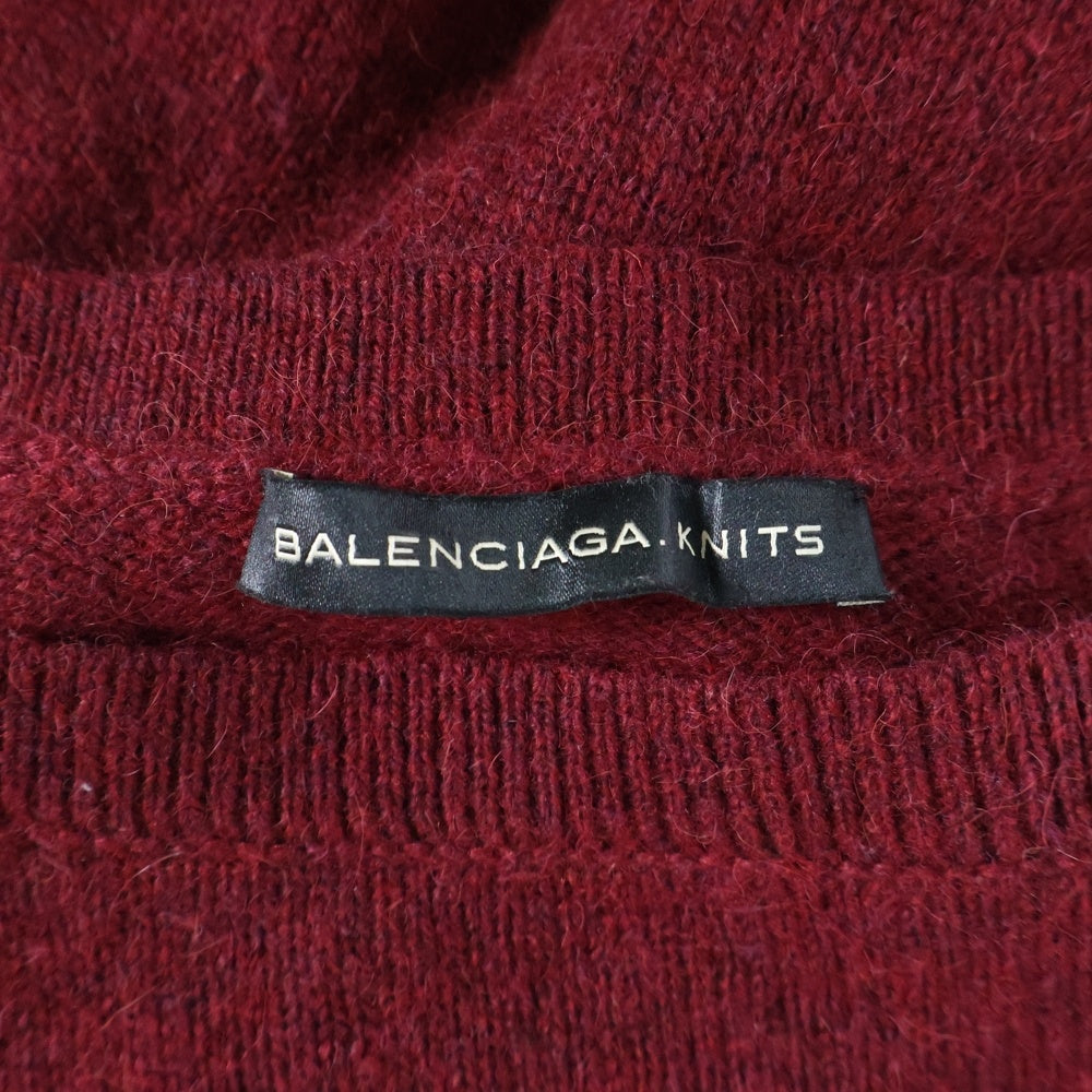 BALENCIAGA(バレンシアガ) ハイゲージ クルーネックニットセーター レディース レッド 273291 T1189