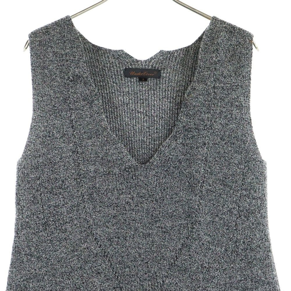 UNDERCOVER(アンダーカバー) 07AW ニットとハイテク期 ノースリーブ ニットワンピース ドレス レディース グレー 7A67-0P5