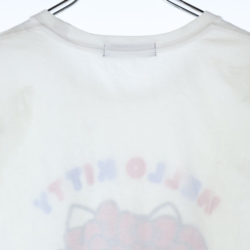 UNDERCOVER(アンダーカバー) ×HELLO KITTY ハロー キティ フロントプリント クルーネック半袖Tシャツ カットソー ホワイト