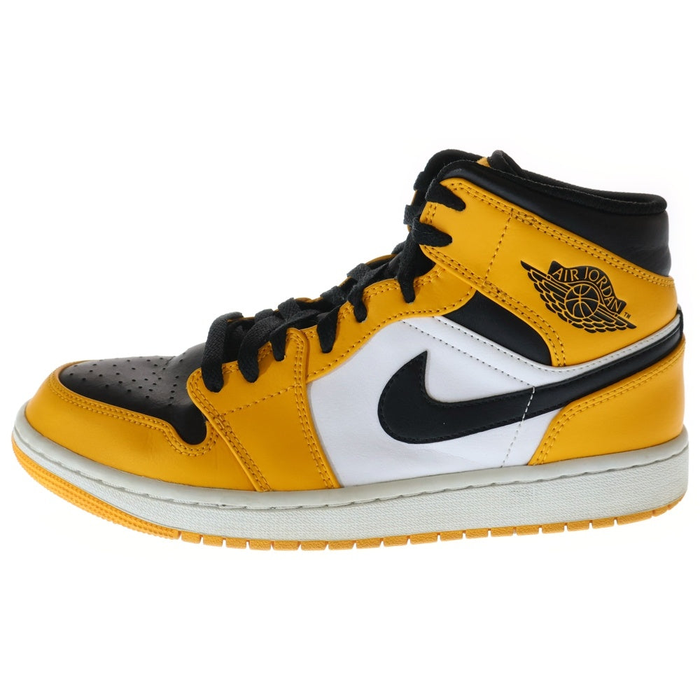 NIKE(ナイキ) AIR JORDAN 1 MID TAXI エアジョーダン 1 タクシー ミッドカットスニーカー イエロー/ホワイト US9/27cm 554724-701