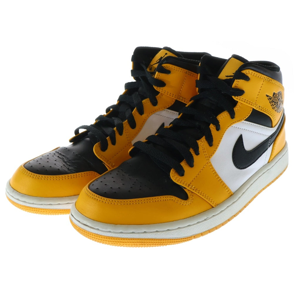 NIKE(ナイキ) AIR JORDAN 1 MID TAXI エアジョーダン 1 タクシー ミッドカットスニーカー イエロー/ホワイト US9/27cm 554724-701
