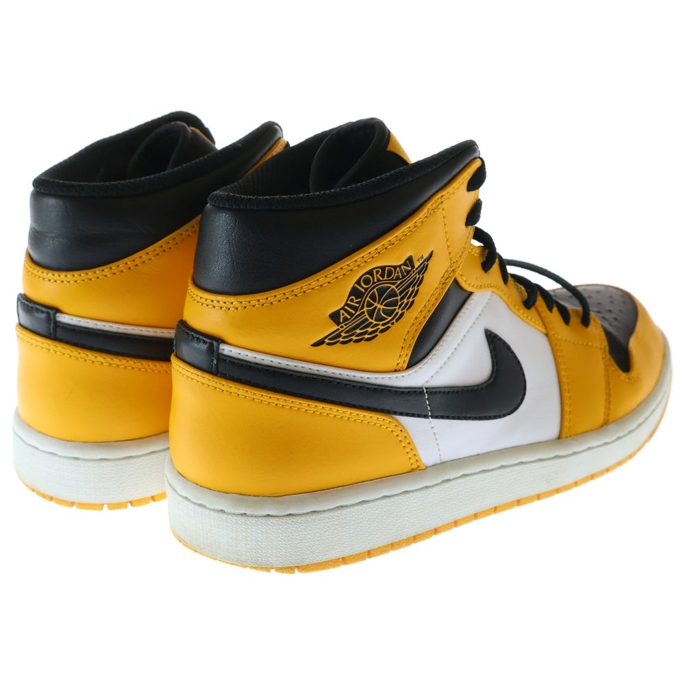 NIKE(ナイキ) AIR JORDAN 1 MID TAXI エアジョーダン 1 タクシー ミッドカットスニーカー イエロー/ホワイト US9/27cm 554724-701