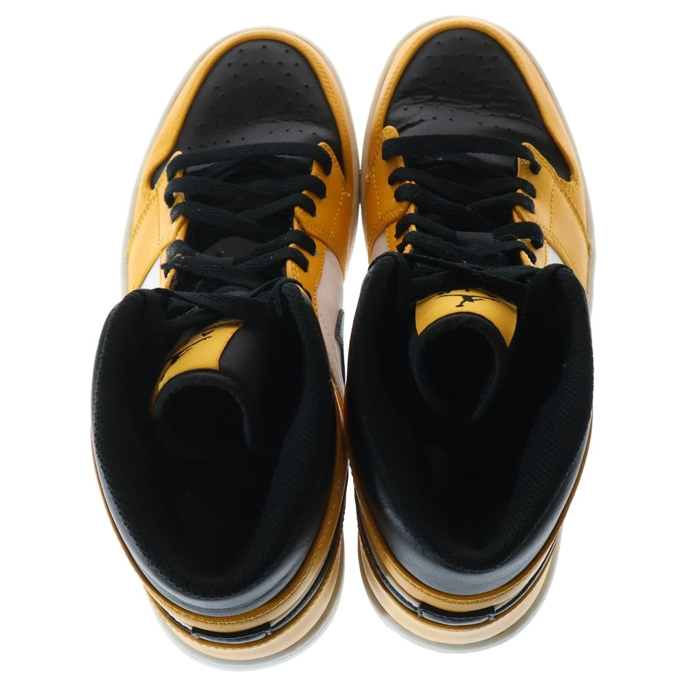 NIKE(ナイキ) AIR JORDAN 1 MID TAXI エアジョーダン 1 タクシー ミッドカットスニーカー イエロー/ホワイト US9/27cm 554724-701