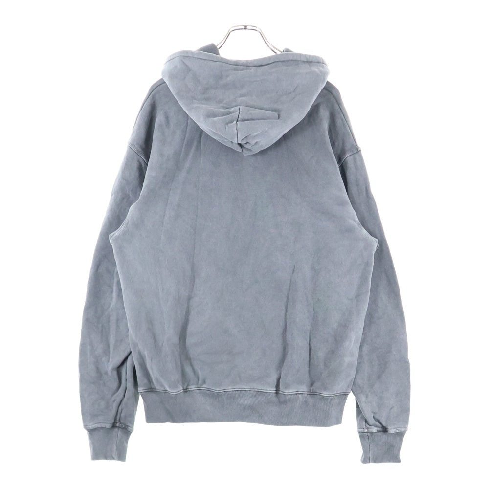 STUSSY(ステューシー) PIG DYED HOOD ライオンロゴプリント ピグメントダイ スウェット プルオーバーパーカー ダークグレー R4000PIG23
