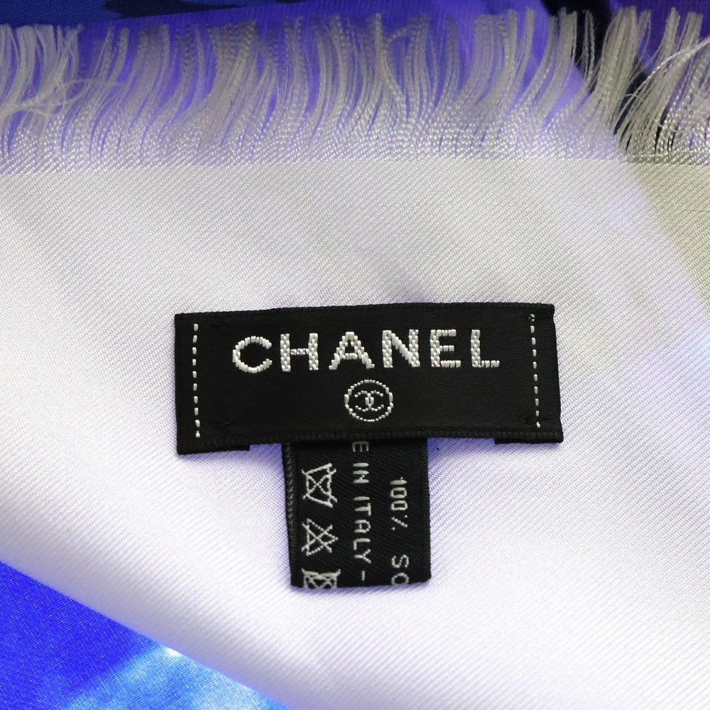CHANEL(シャネル) 17年製 シルク フリンジ 大判ストール スカーフ マルチカラー
