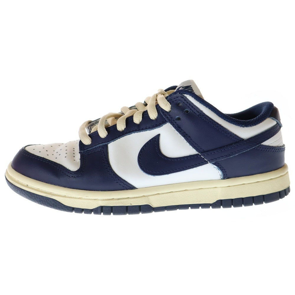 NIKE(ナイキ) WMNS DUNK LOW VINTAGE NAVY ウィメンズ ダンク ヴィンテージネイビー ローカットスニーカー ホワイト/ネイビー レディース US6/23cm DD1503-115