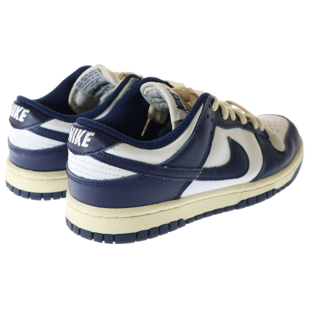 NIKE(ナイキ) WMNS DUNK LOW VINTAGE NAVY ウィメンズ ダンク ヴィンテージネイビー ローカットスニーカー ホワイト/ネイビー レディース US6/23cm DD1503-115