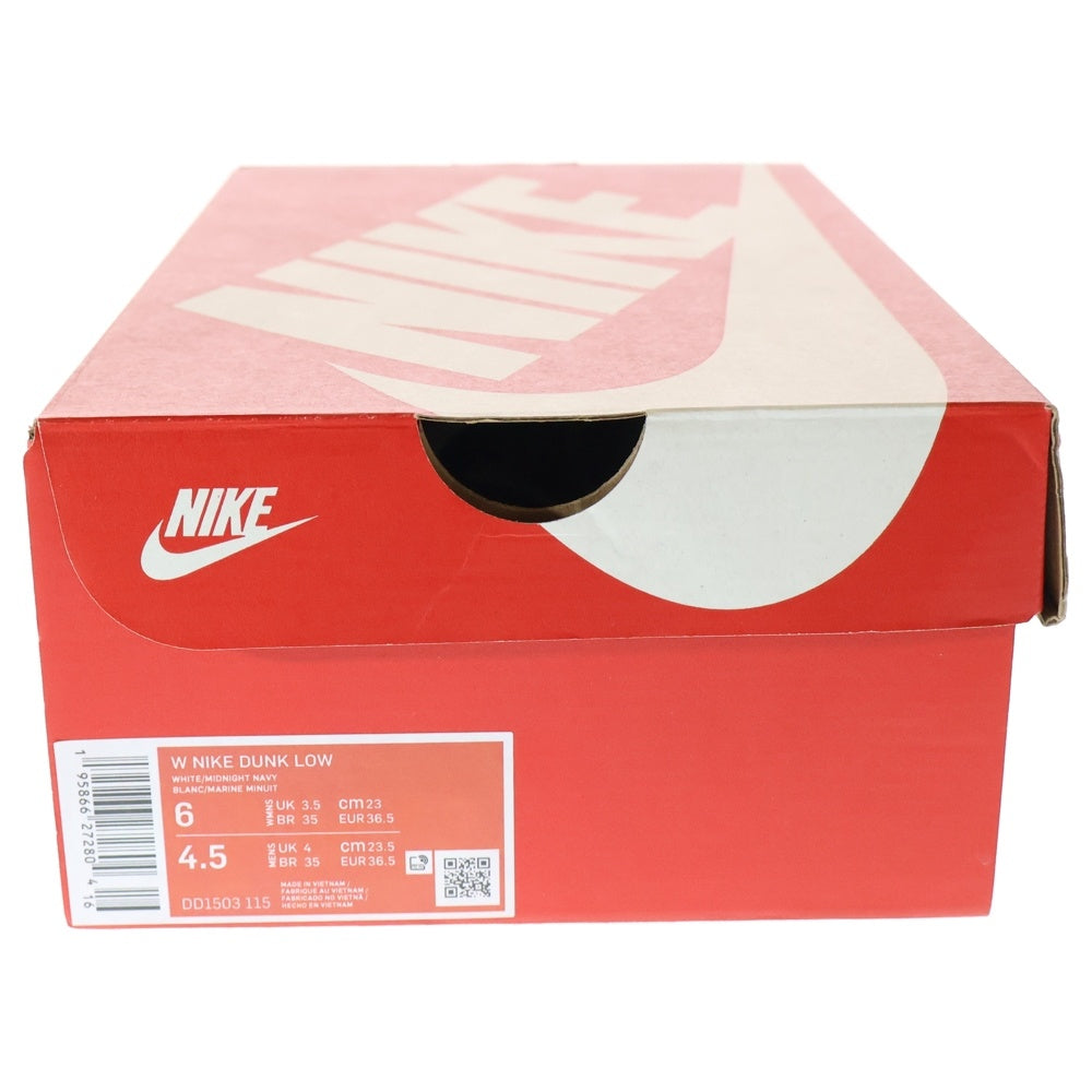 NIKE(ナイキ) WMNS DUNK LOW VINTAGE NAVY ウィメンズ ダンク ヴィンテージネイビー ローカットスニーカー ホワイト/ネイビー レディース US6/23cm DD1503-115