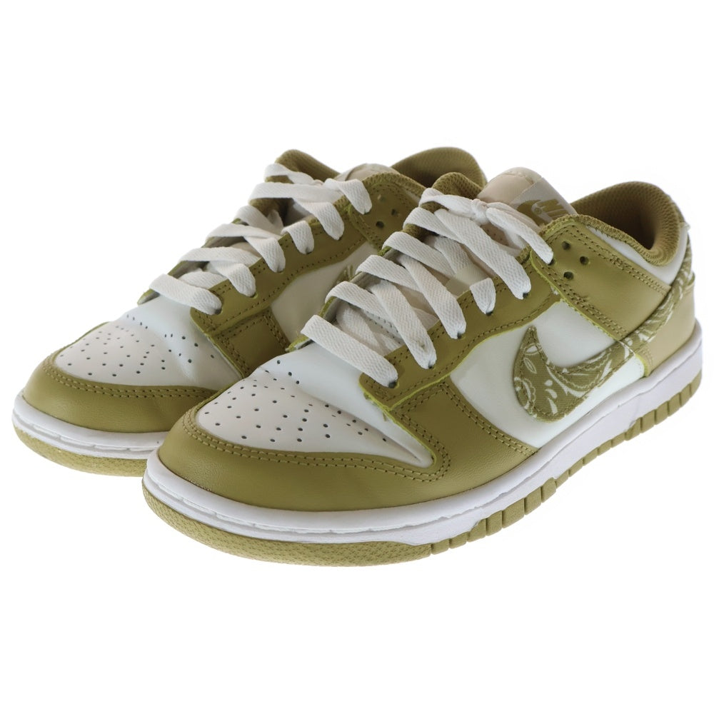 NIKE(ナイキ) WMNS DUNK LOW ESS BARLEY PAISELY ウィメンズ ダンク バーリーペイズリー ローカットスニーカー ホワイト/イエロー レディース US6/23cm DH4401-104