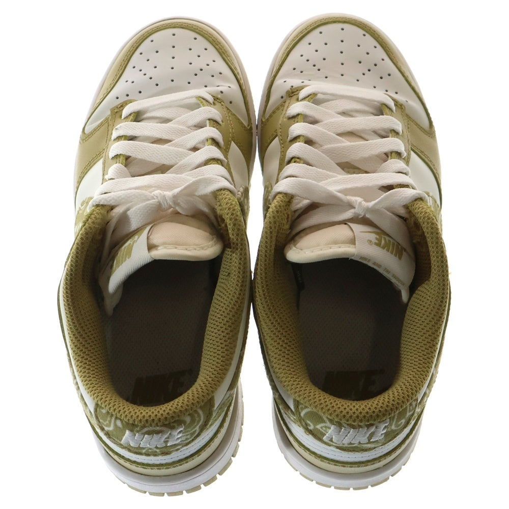 NIKE(ナイキ) WMNS DUNK LOW ESS BARLEY PAISELY ウィメンズ ダンク バーリーペイズリー ローカットスニーカー ホワイト/イエロー レディース US6/23cm DH4401-104