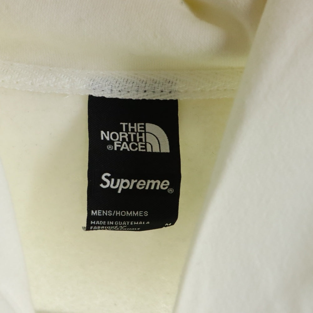 SUPREME(シュプリーム) ×THE NORTH FACE 19AW Statue of Liberty Hooded Sweatshirt バックプリント プルオーバースウェットパーカー フーディ ホワイト NT61906I