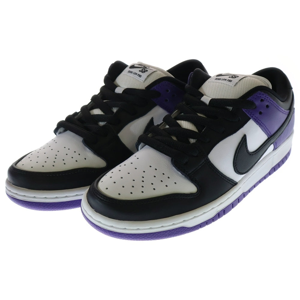 NIKE SB(ナイキエスビー) DUNK LOW PRO COURT PURPLE ダンク プロ コートパープル ローカットスニーカー ホワイト US8/26cm BQ6817-500
