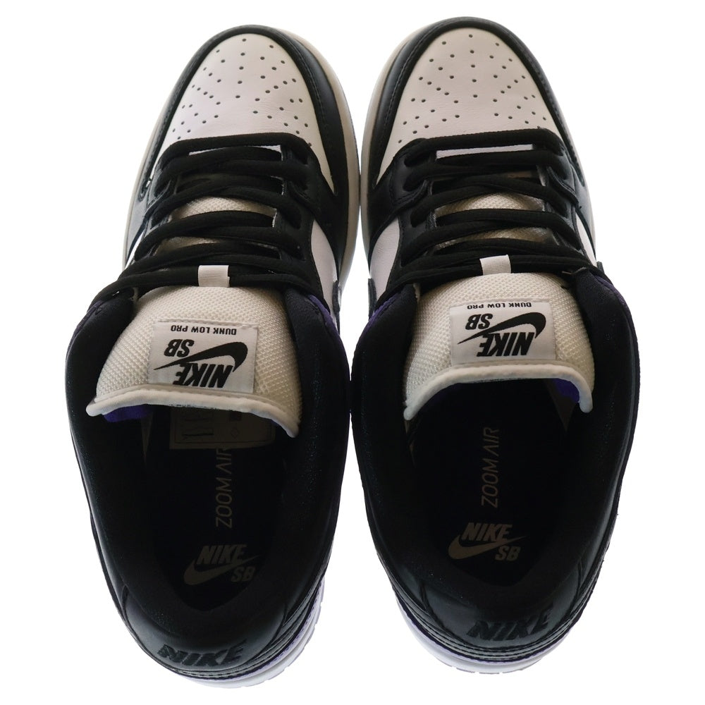 NIKE SB(ナイキエスビー) DUNK LOW PRO COURT PURPLE ダンク プロ コートパープル ローカットスニーカー ホワイト US8/26cm BQ6817-500
