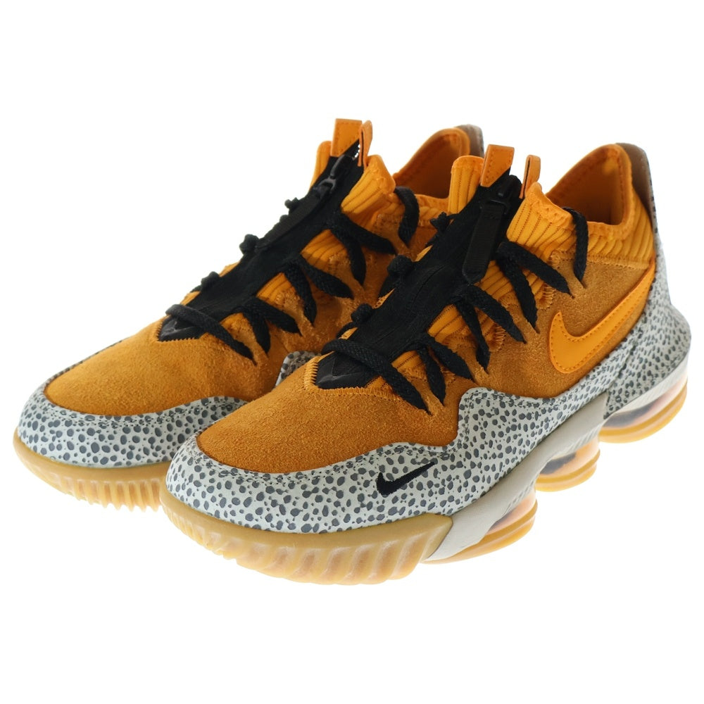 NIKE(ナイキ) ×ATMOS LEBRON 16 LOW SAFARI アトモス レブロン16 サファリ ローカットスニーカー オレンジ US8/26cm CD9471-800